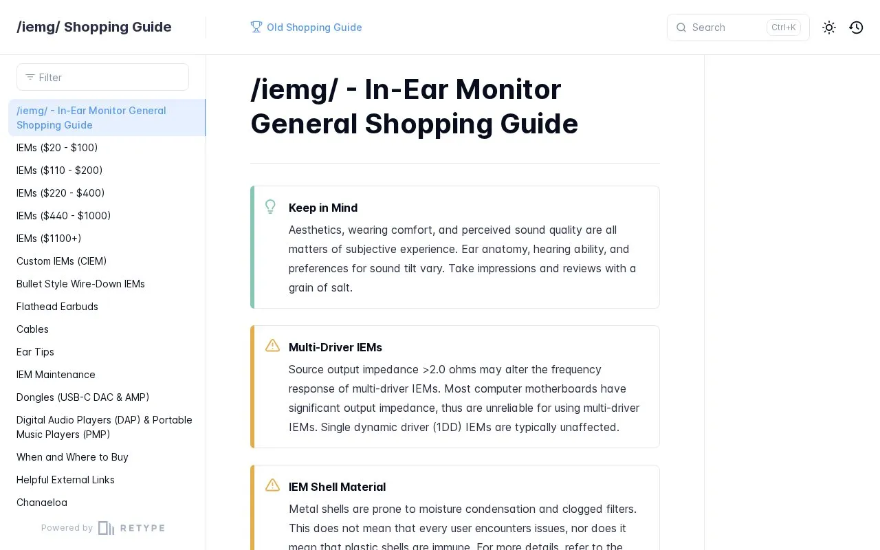 ConsoomerGuide homepage screenshot