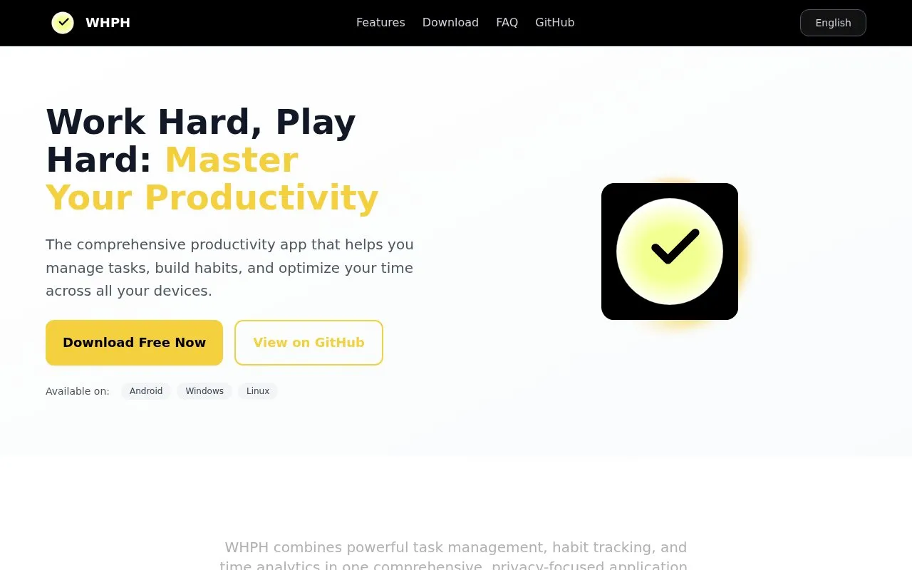 WHPH homepage screenshot