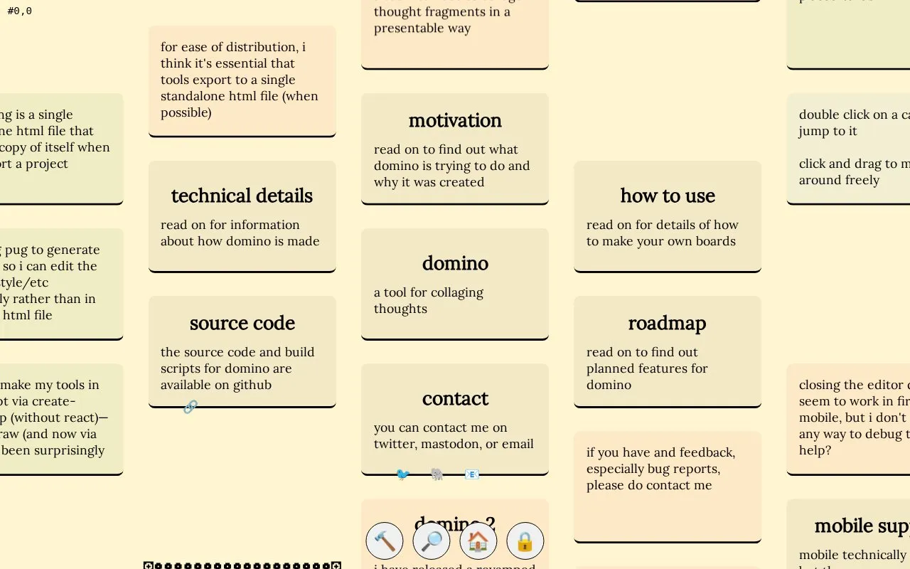 Domino homepage screenshot