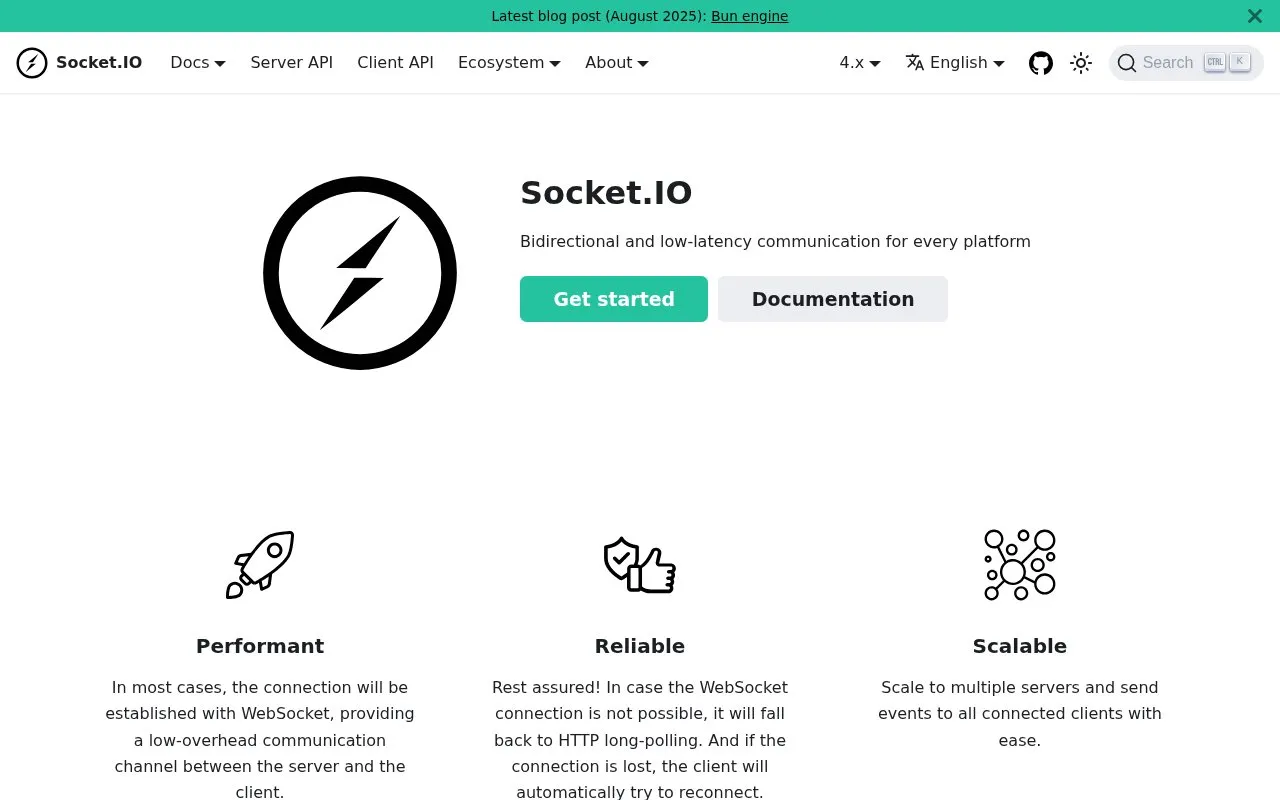 Socket homepage screenshot