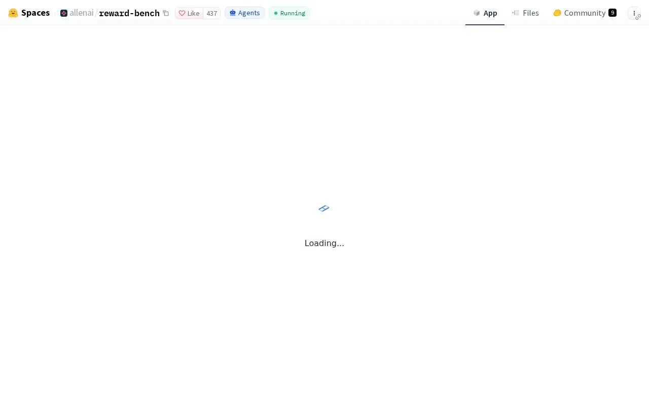 Reward Bench Leaderboard - a Hugging Face Space by allenai homepage screenshot