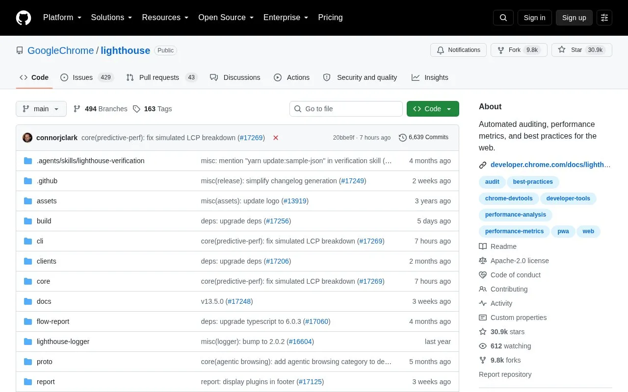 LightHouse homepage screenshot