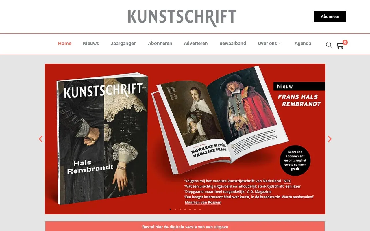 Kunstschrift homepage screenshot