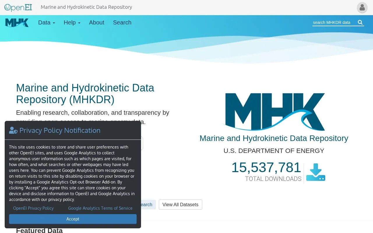 MHKDR homepage screenshot