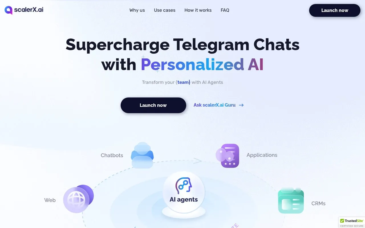 scalerX.ai homepage screenshot