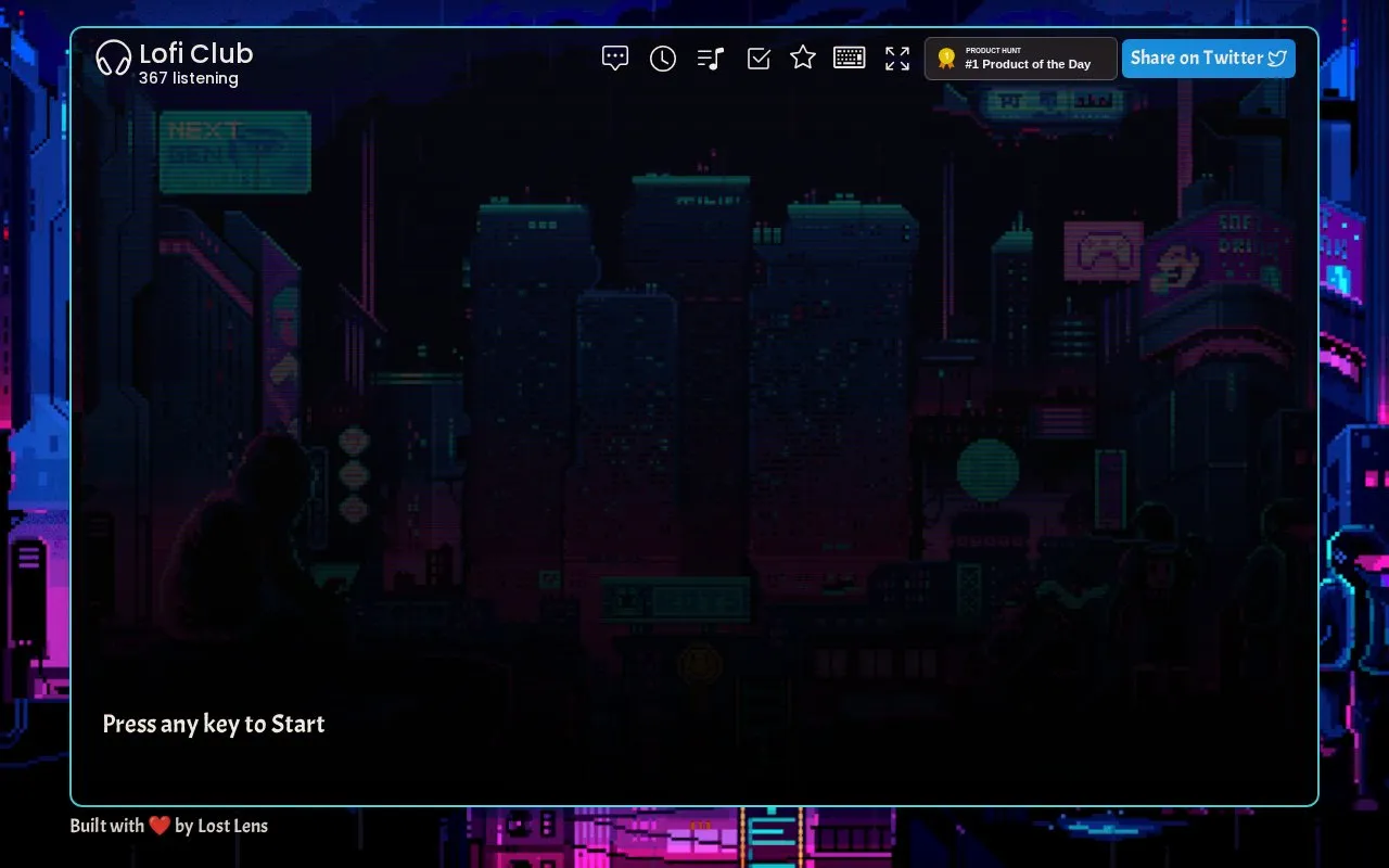 Lofi Club homepage screenshot