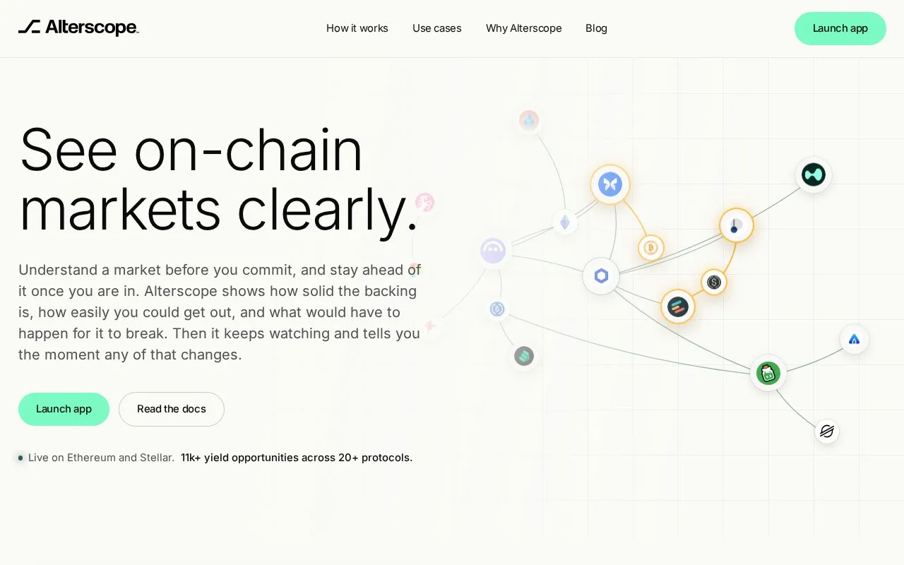 Alterscope homepage screenshot