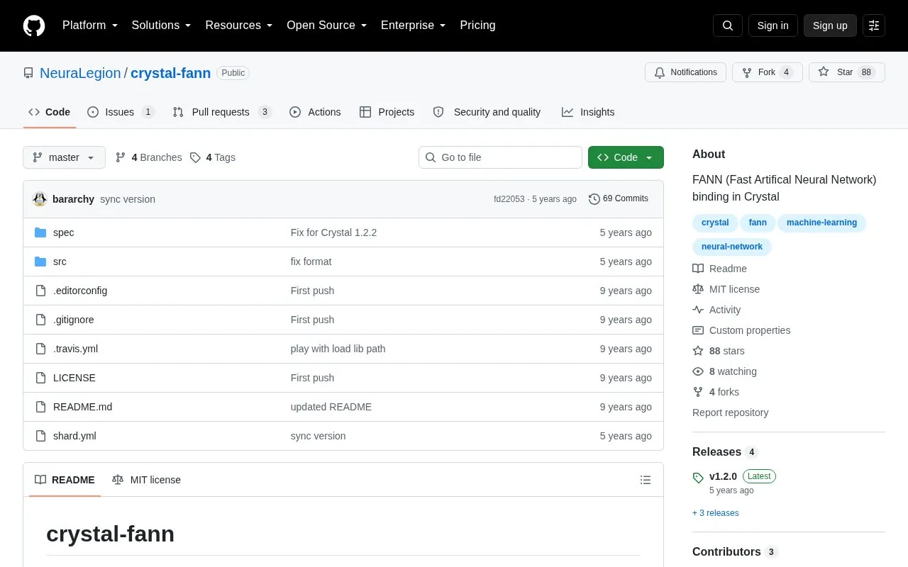 crystal-fann homepage screenshot