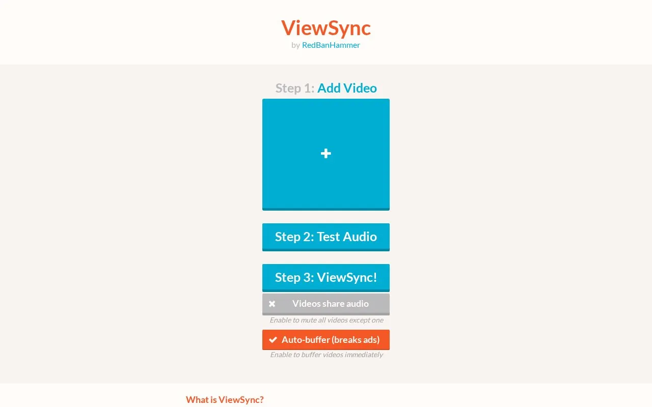 ViewSync homepage screenshot