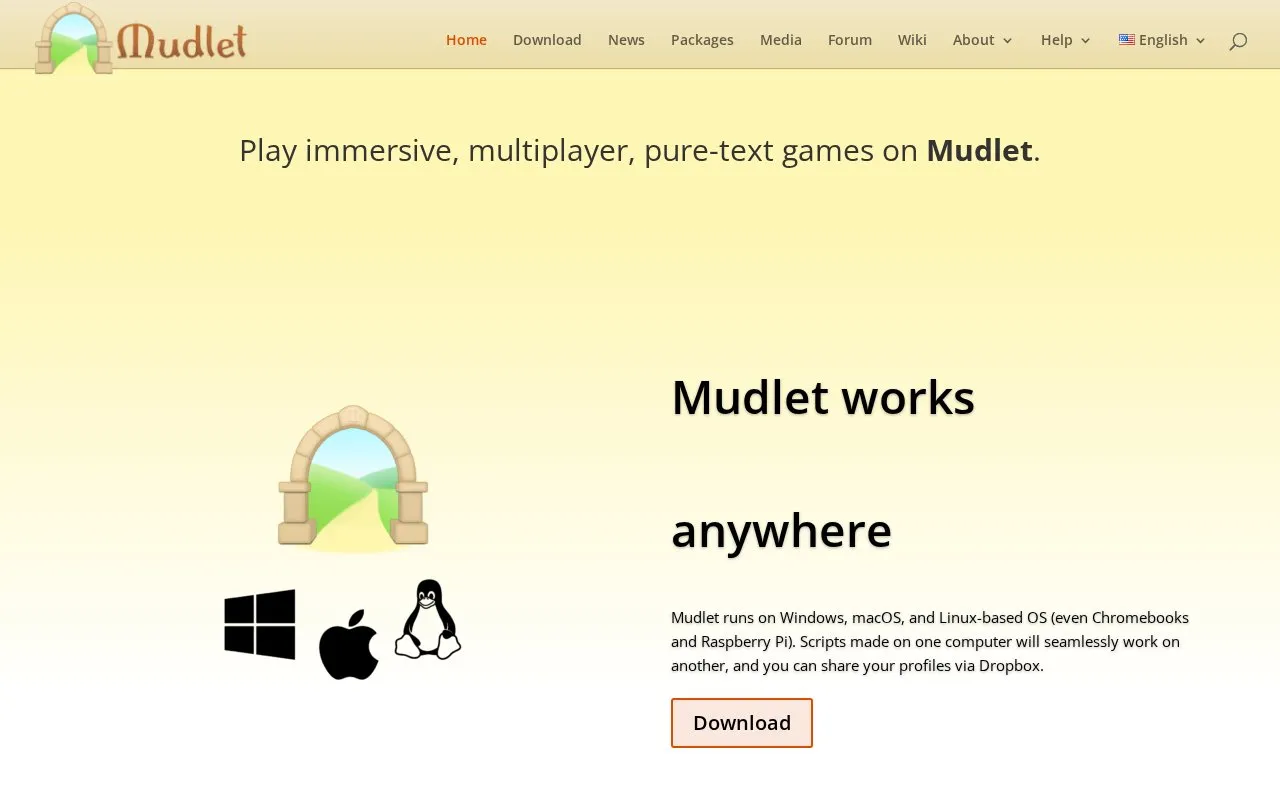 Mudlet homepage screenshot
