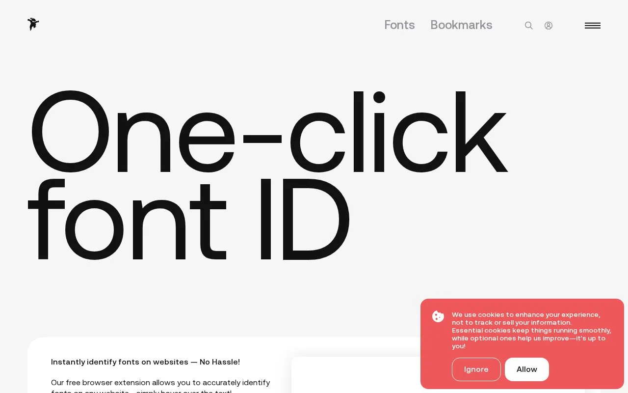 Fonts Ninja homepage screenshot