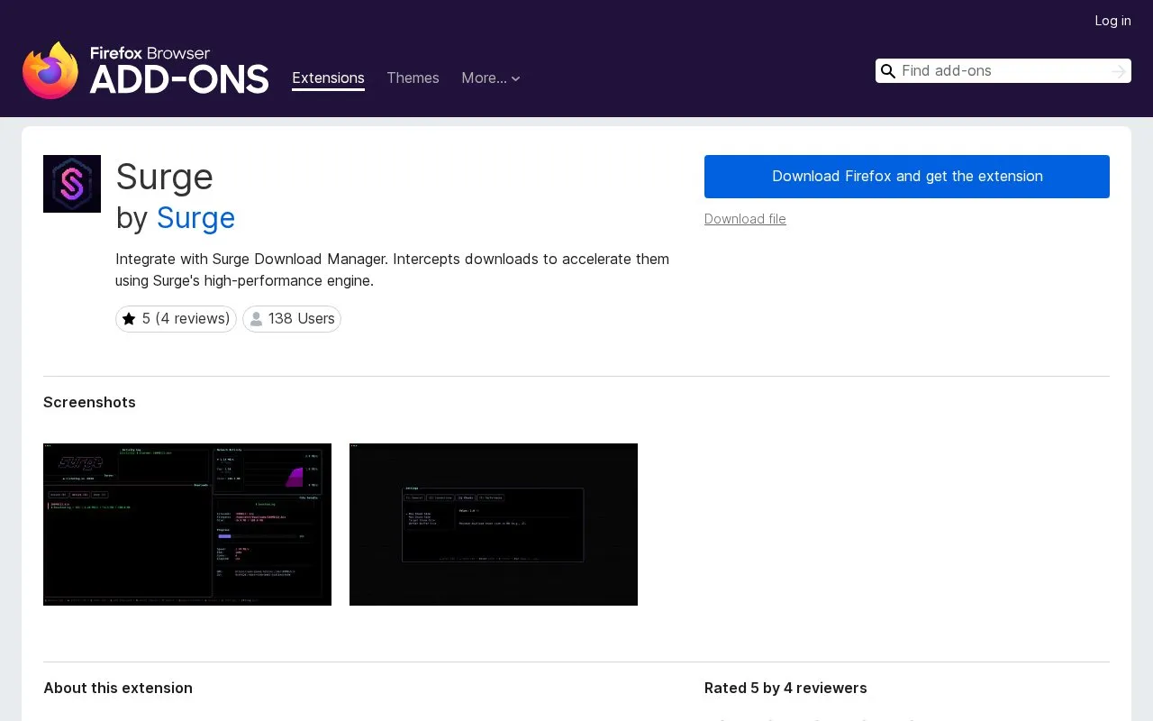 Surge by Surge homepage screenshot