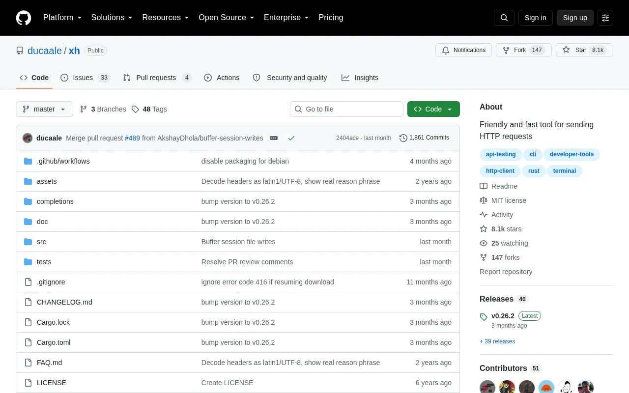 xh homepage screenshot