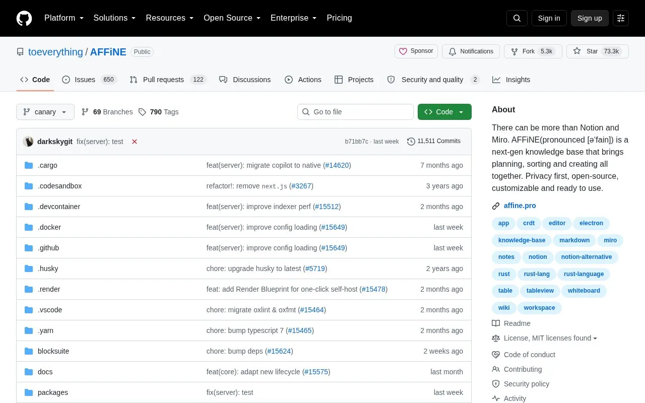Affi Ne homepage screenshot