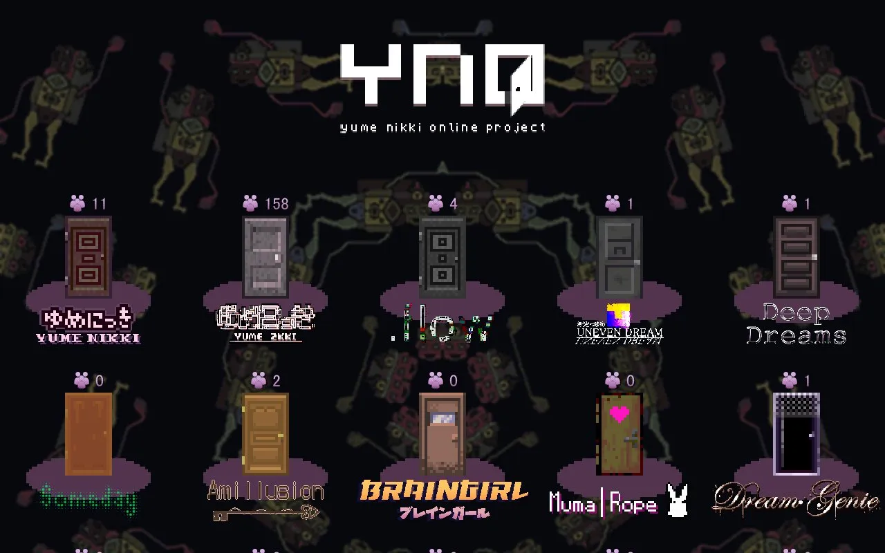Yume Nikki Online Project homepage screenshot