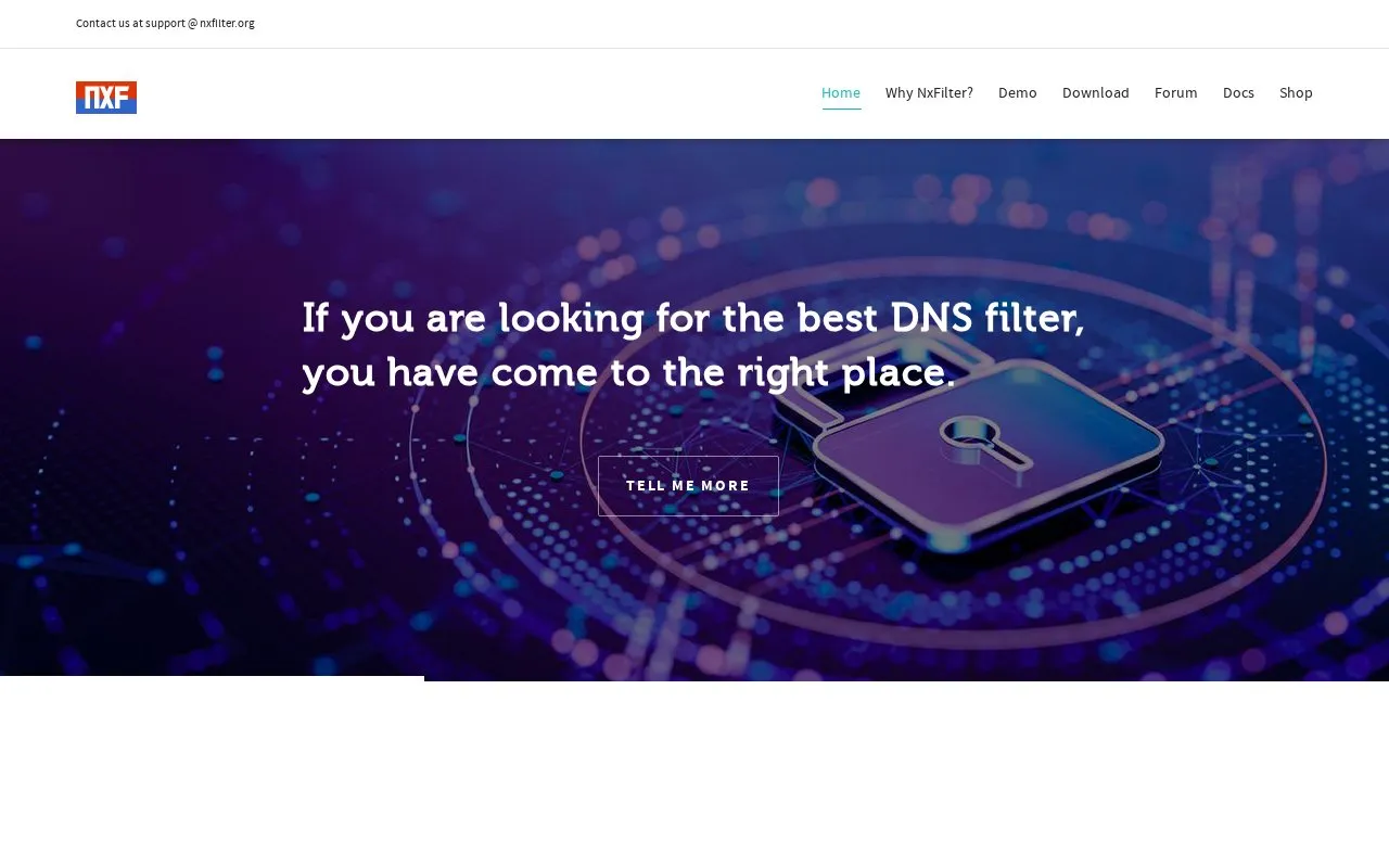 NxFilter homepage screenshot