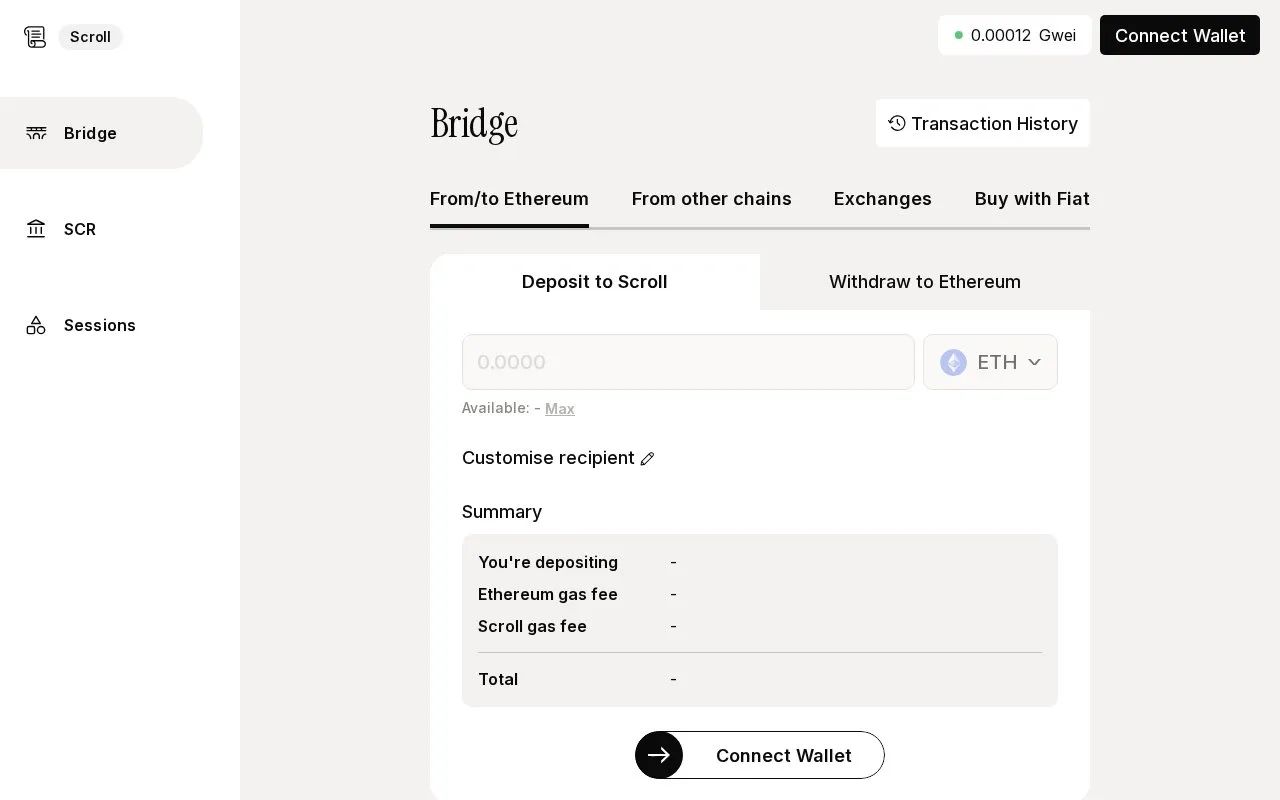 Scroll Bridge homepage screenshot
