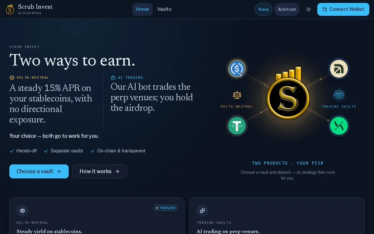 Scrub Invest homepage screenshot