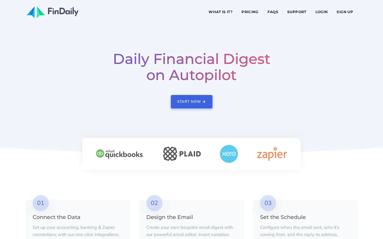 FinDaily homepage screenshot