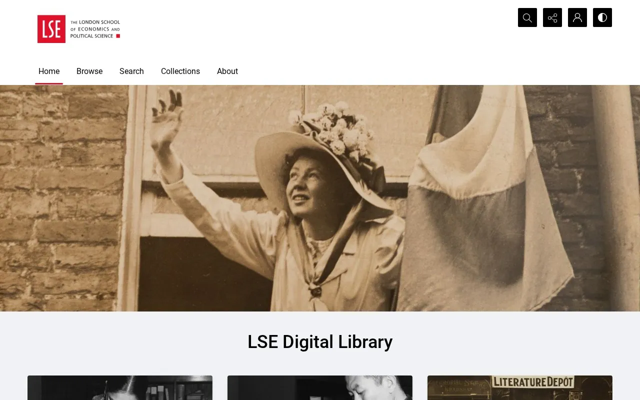LSE Digital Library homepage screenshot