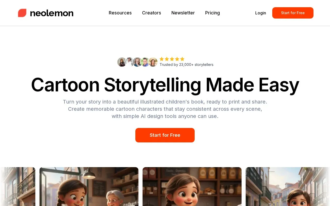 Neolemon homepage screenshot