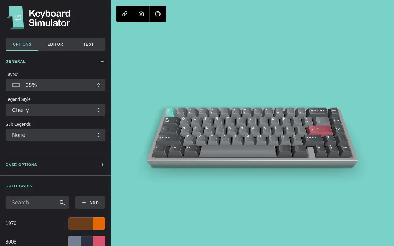 Keyboard Simulator homepage screenshot
