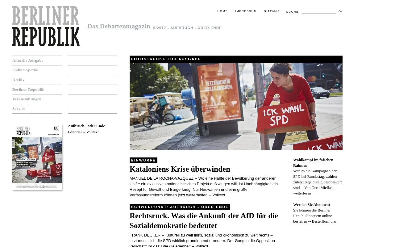 Berliner Republik homepage screenshot