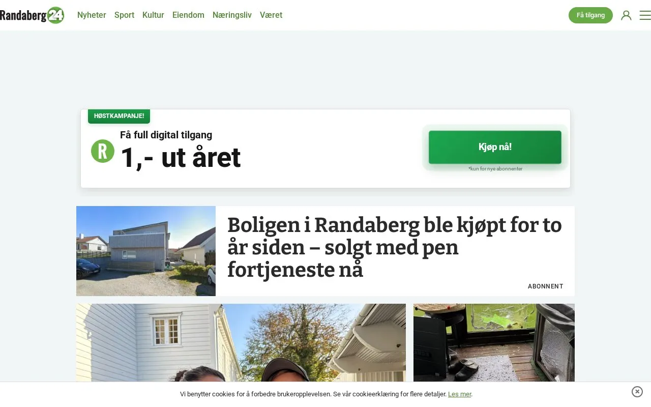 Randaberg24 homepage screenshot