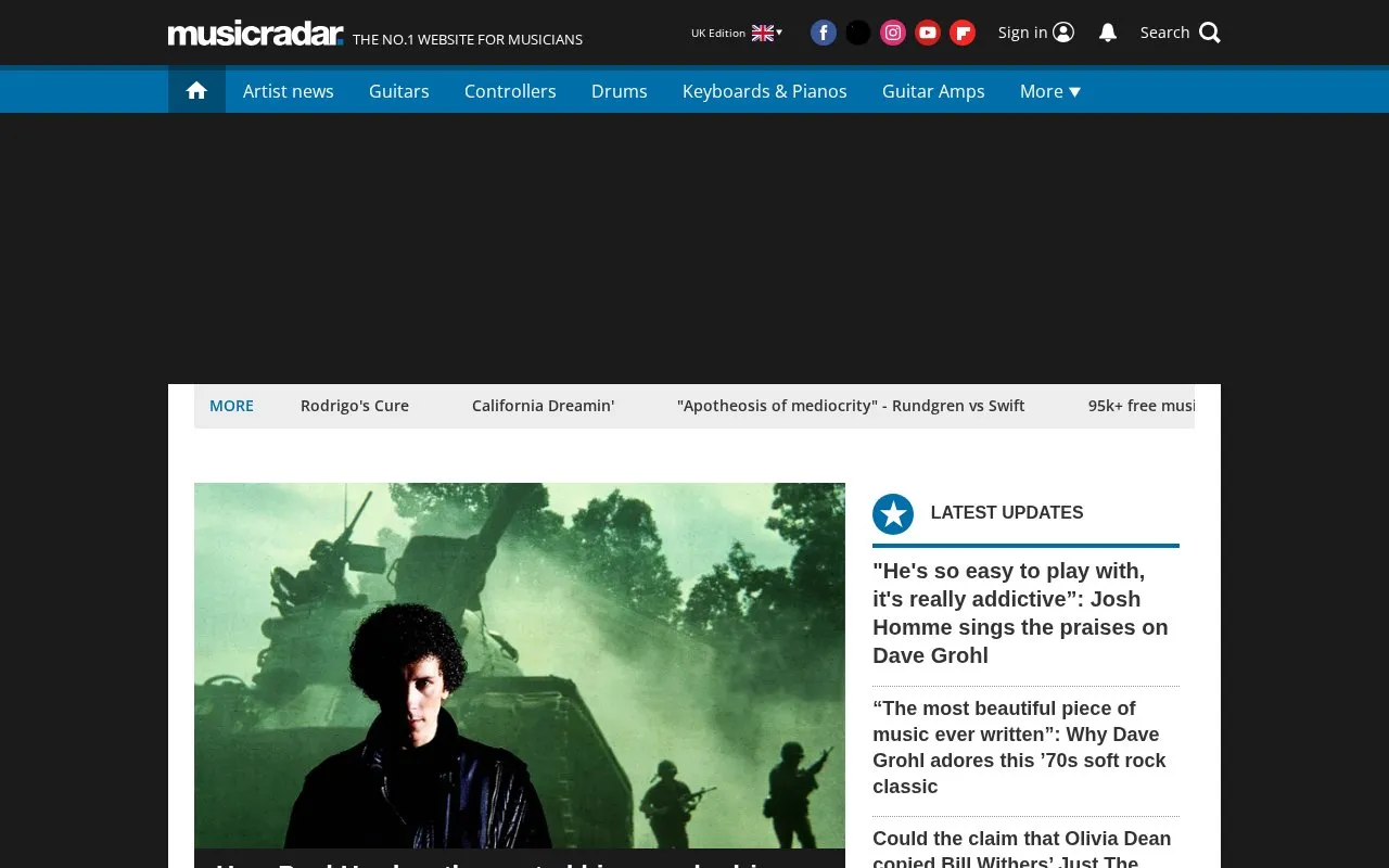 Computer Music homepage screenshot