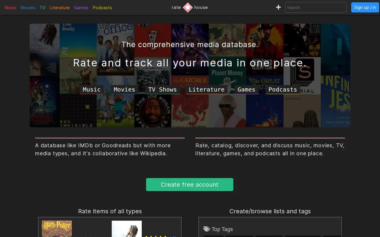 rate.house homepage screenshot
