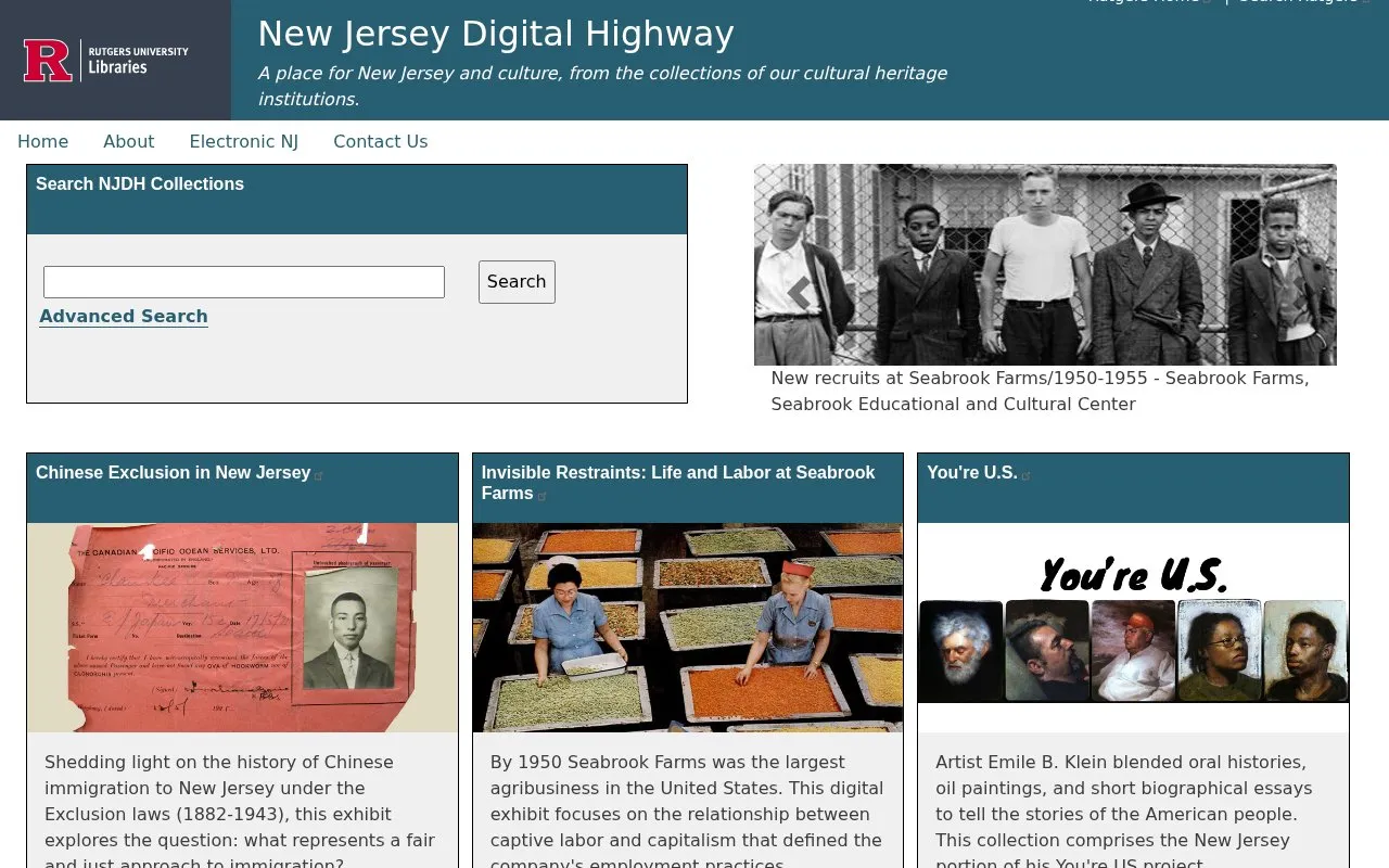 New Jersey Digital Highway homepage screenshot