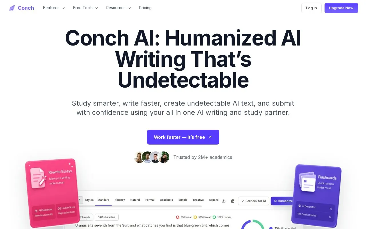 Conch homepage screenshot
