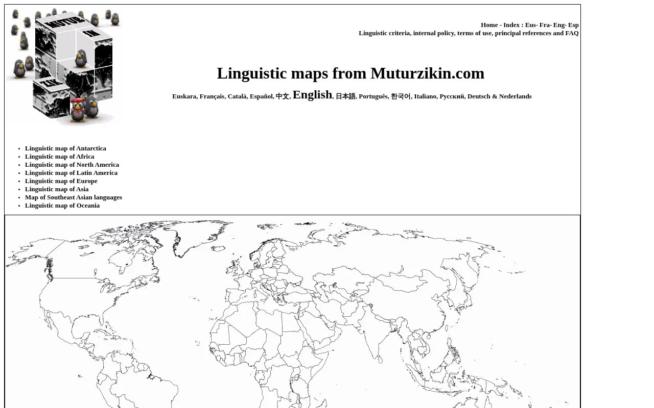 Linguistic Maps homepage screenshot