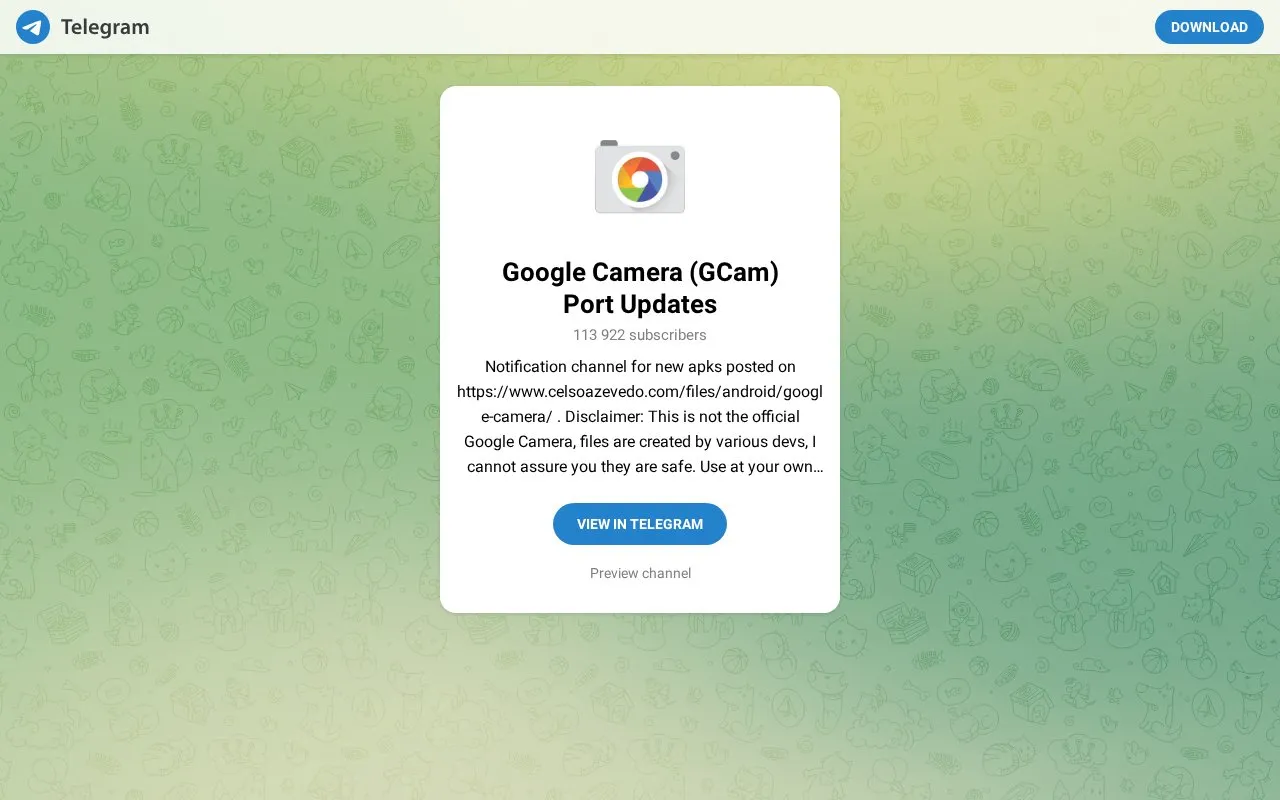 Googlecameraport homepage screenshot