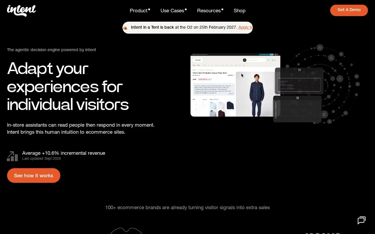Made With Intent homepage screenshot