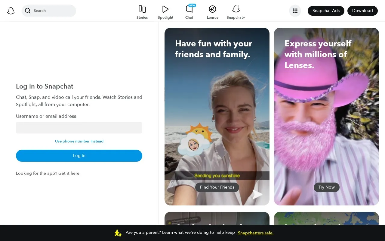 Snap Map homepage screenshot