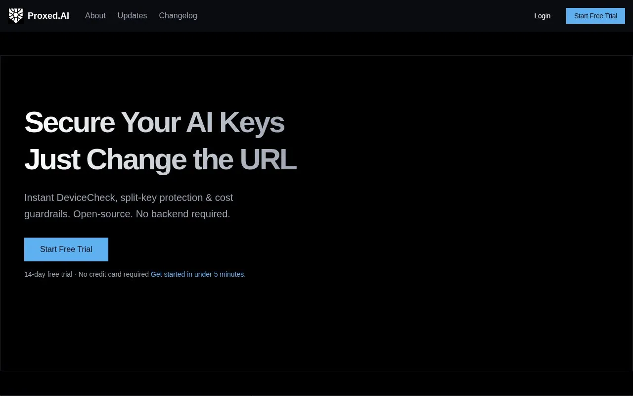 Proxed.AI homepage screenshot