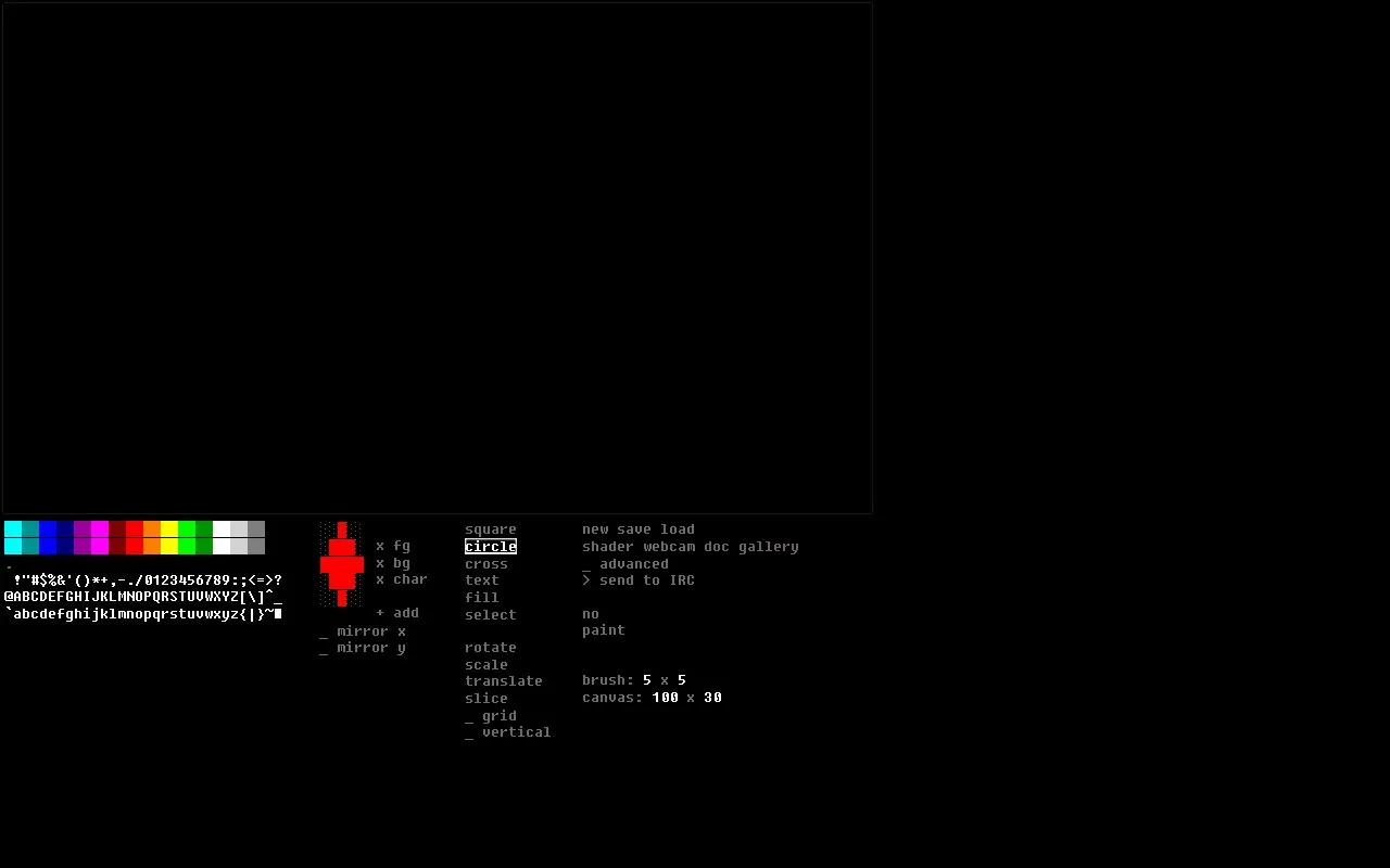 ASCII Blaster homepage screenshot