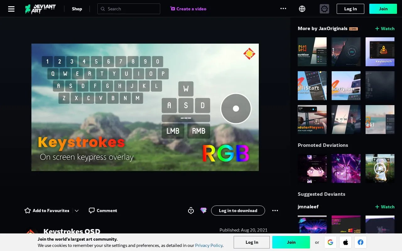 Keystrokes homepage screenshot