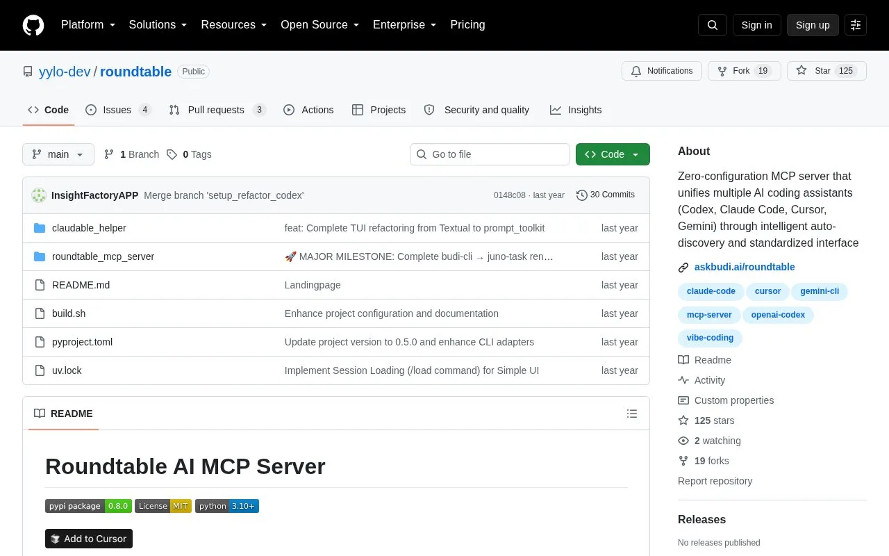 Roundtable homepage screenshot