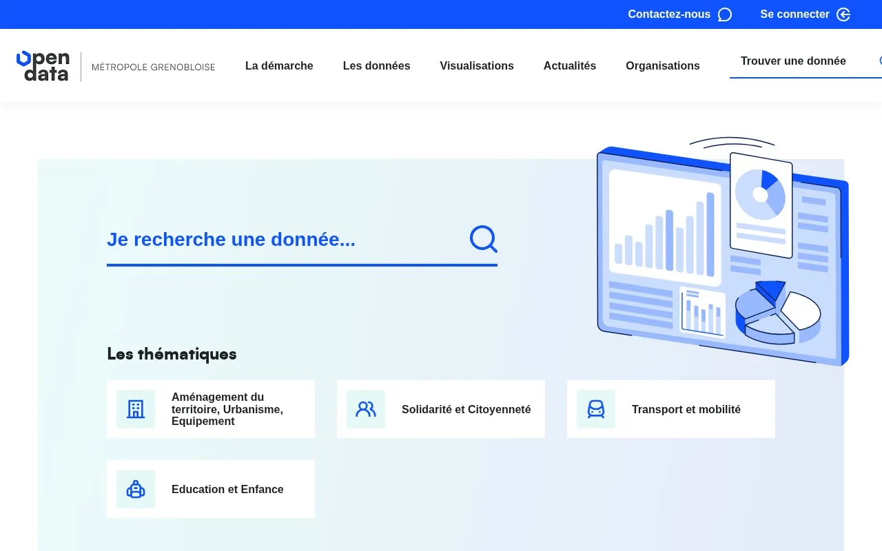data.metropolegrenoble.fr homepage screenshot