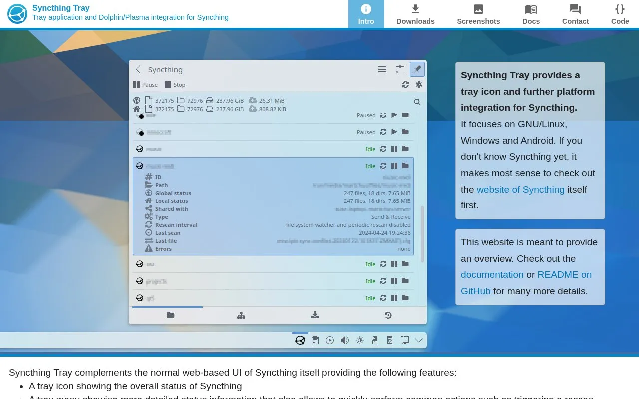 Tray Support homepage screenshot