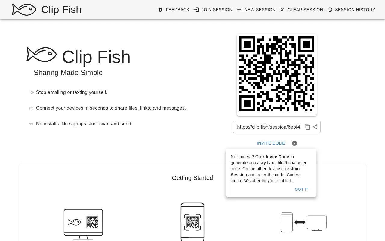 Clip Fish homepage screenshot