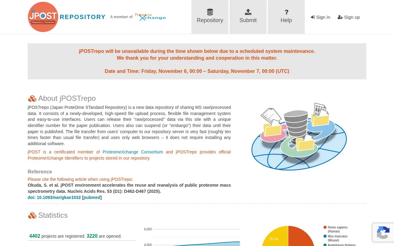 jPOSTrepo homepage screenshot