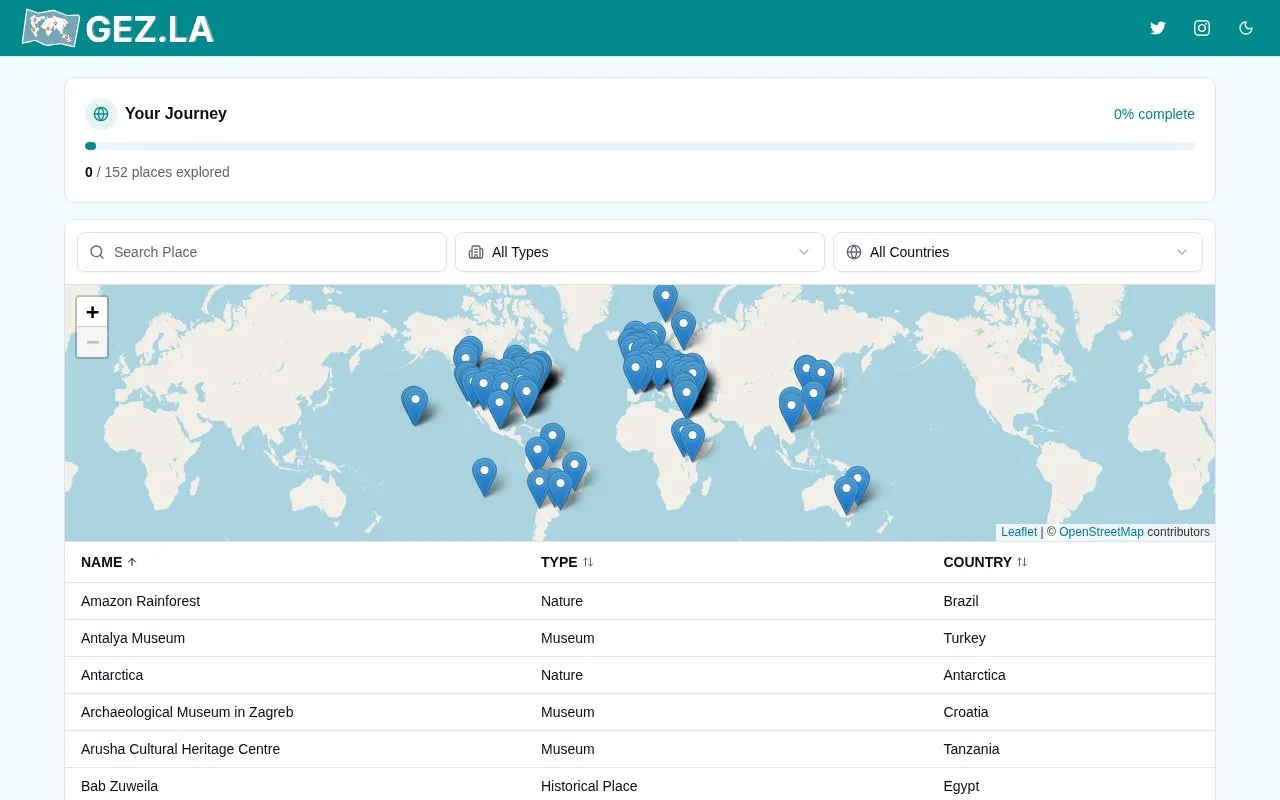 Gez.la homepage screenshot