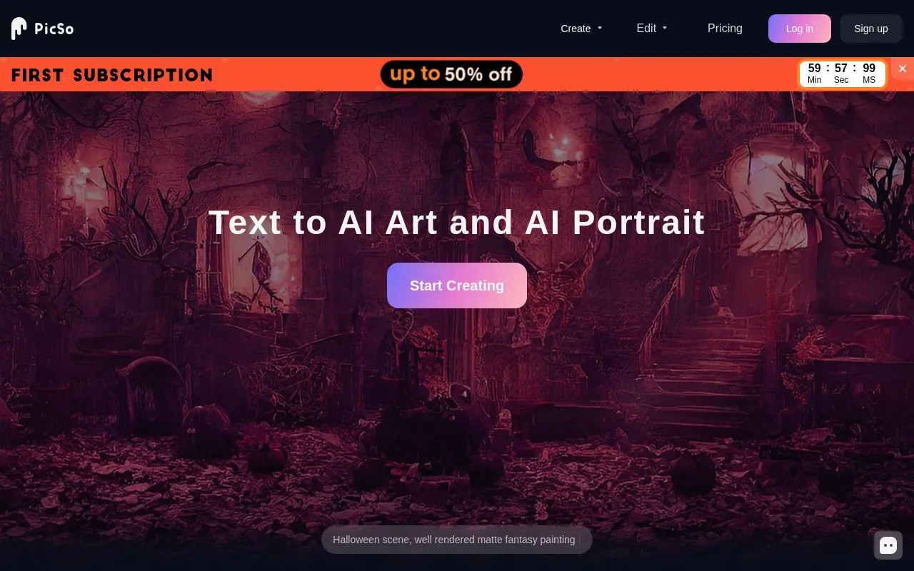 PicSo homepage screenshot
