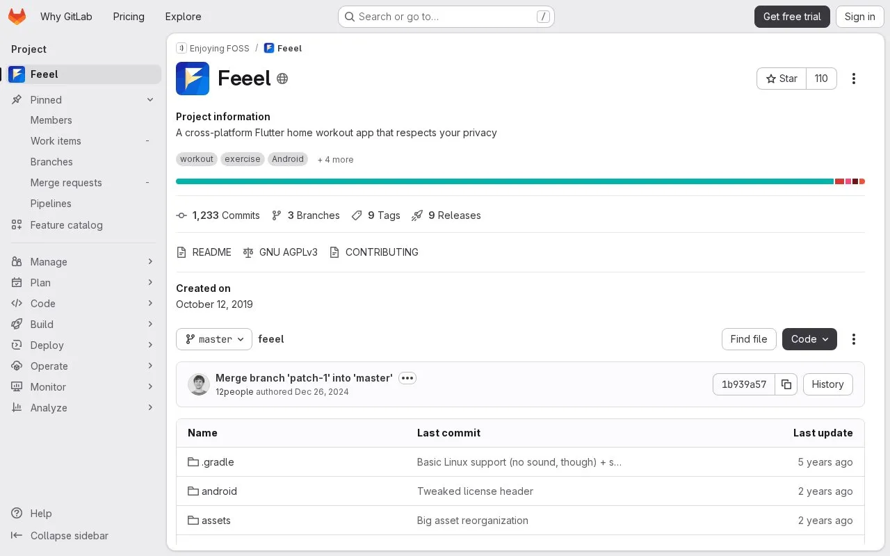 Feeel homepage screenshot