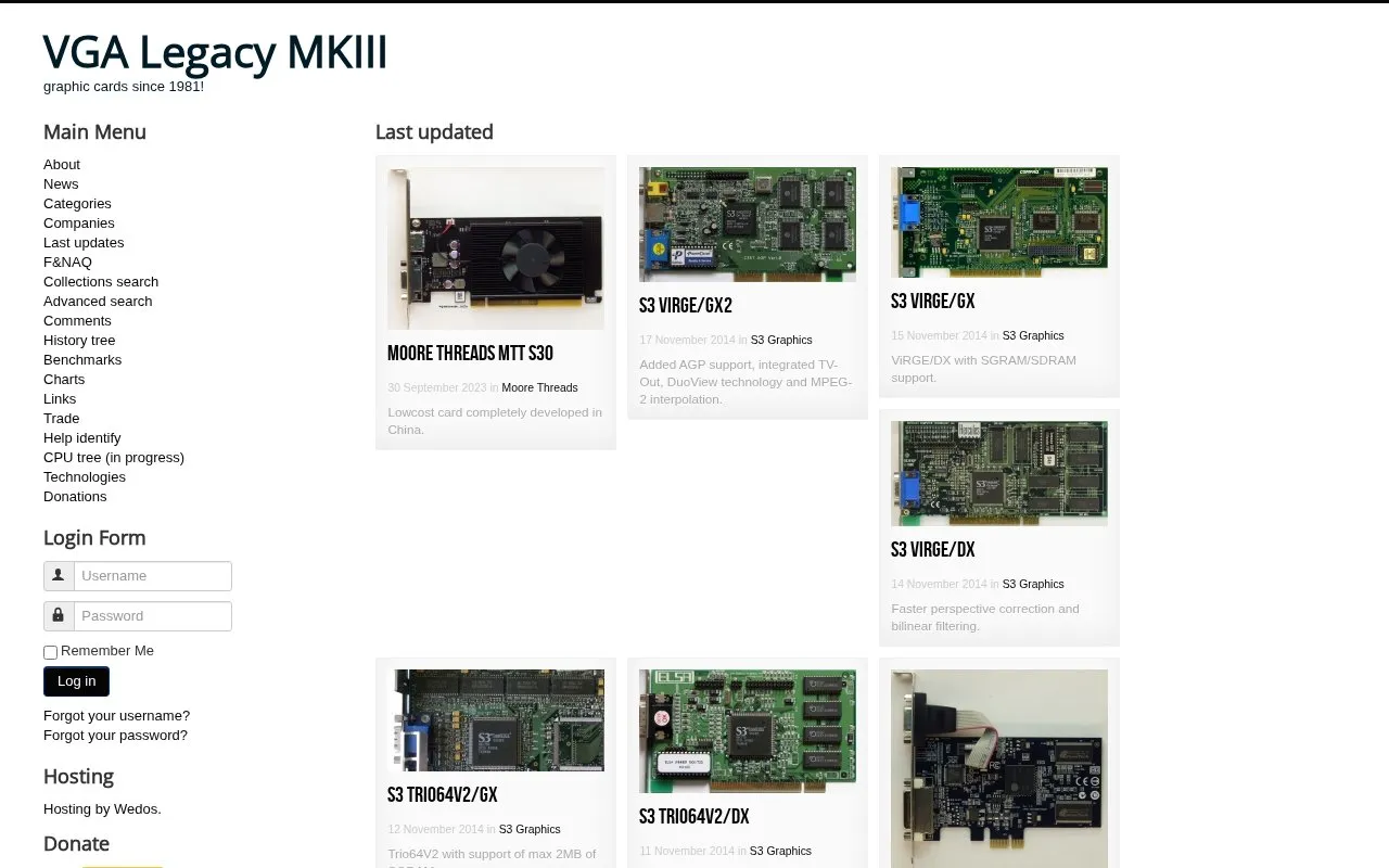 VGA Museum homepage screenshot