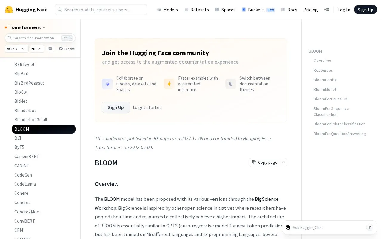Bloom homepage screenshot