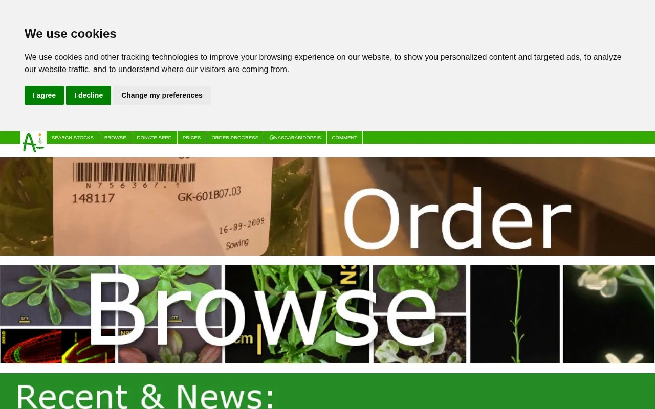 NASC homepage screenshot